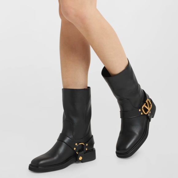 Valentino VLogo Biker Boots - Picture 1 of 7